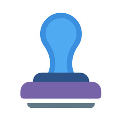 Illustration of a rubber stamp approval confirmation business symbol