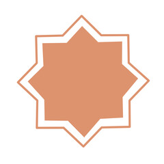 islamic window frame vector