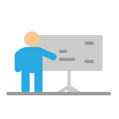 Instructor Presentation Vector Flat Icon Design