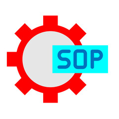 SOP Sharing Vector Flat Icon Design