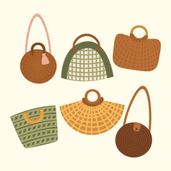 Bag Summer Bohemian Interior Illustration