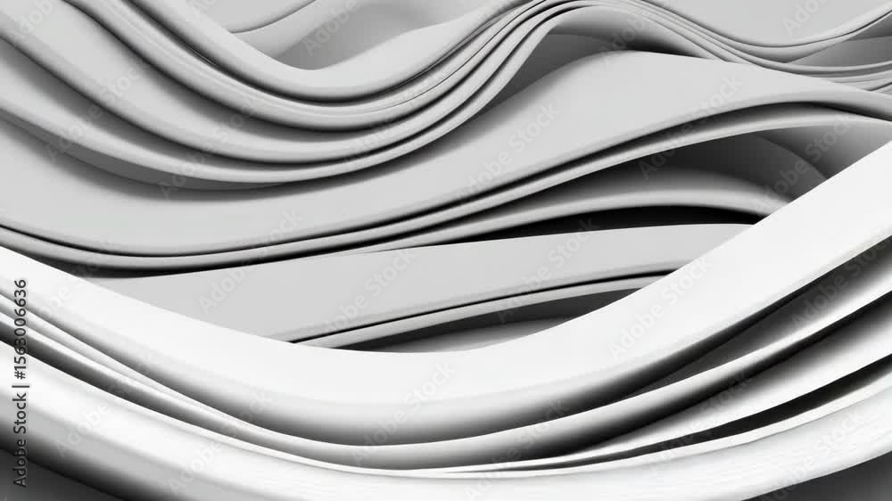 Poster a series of smooth, white waves create an abstract and textured background