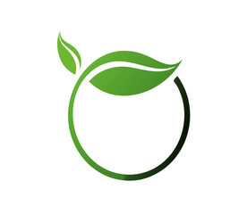 100% organic vector icon logo design template