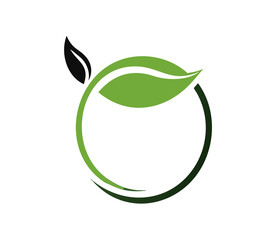 100% organic vector icon logo design template