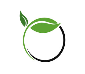 100% organic vector icon logo design template