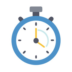 Blue Stopwatch Icon Illustration isolated on black background art