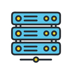 Illustration of a server rack for data storage