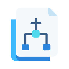 Visual document icon displaying flowchart, process, and organization