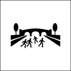 Vancouver Lions Gate Bridge Silhouette Vector