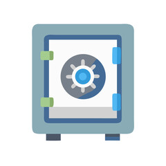 Stylized illustration of a safety deposit box or safe