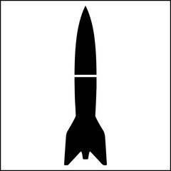 V-2 Rocket Silhouette Vector
