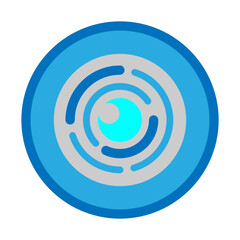 Camera Lens Vector Flat Icon Design