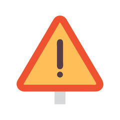 Warning sign illustration with exclamation point on black background