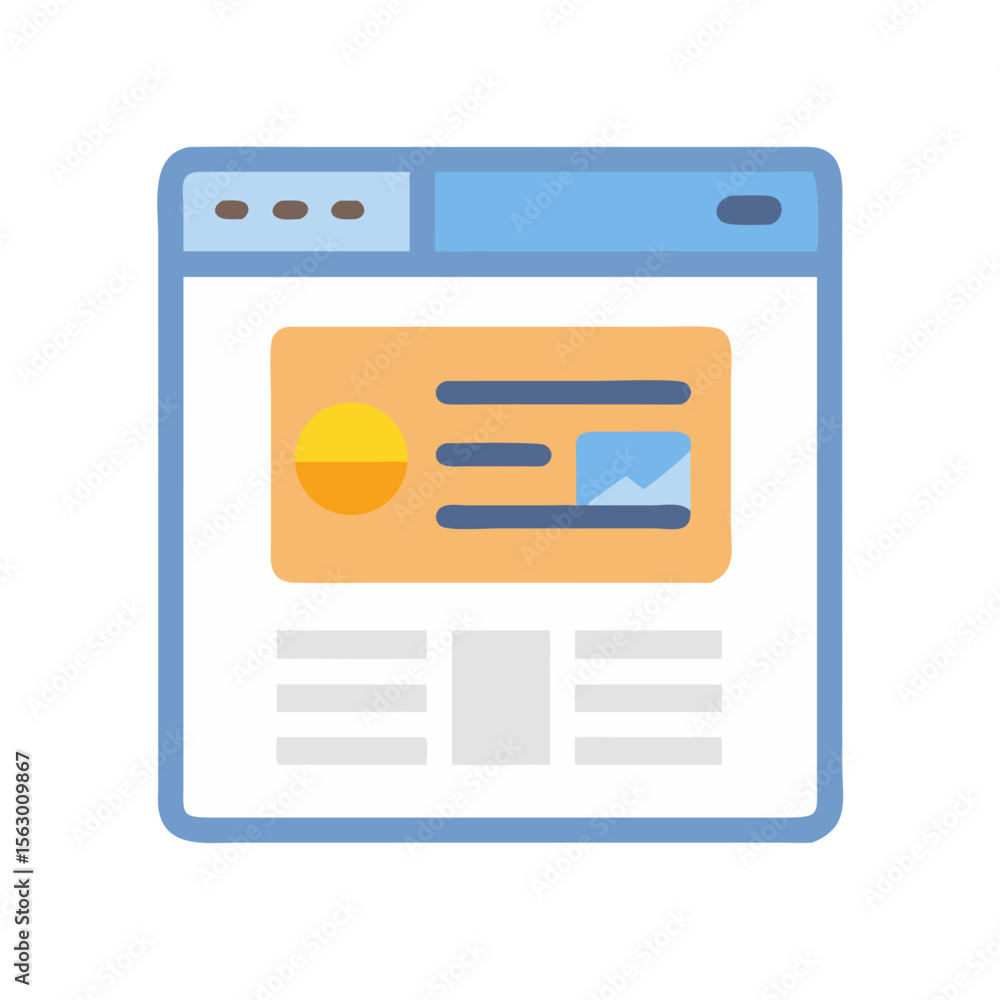 Aufkleber modern website interface icon for web design concept
