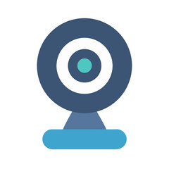 Simple flat illustration of a modern webcam device