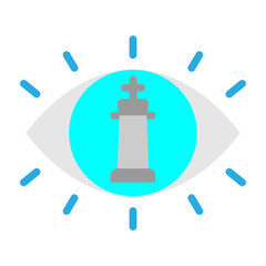 Startegic Vision Vector Flat Icon Design