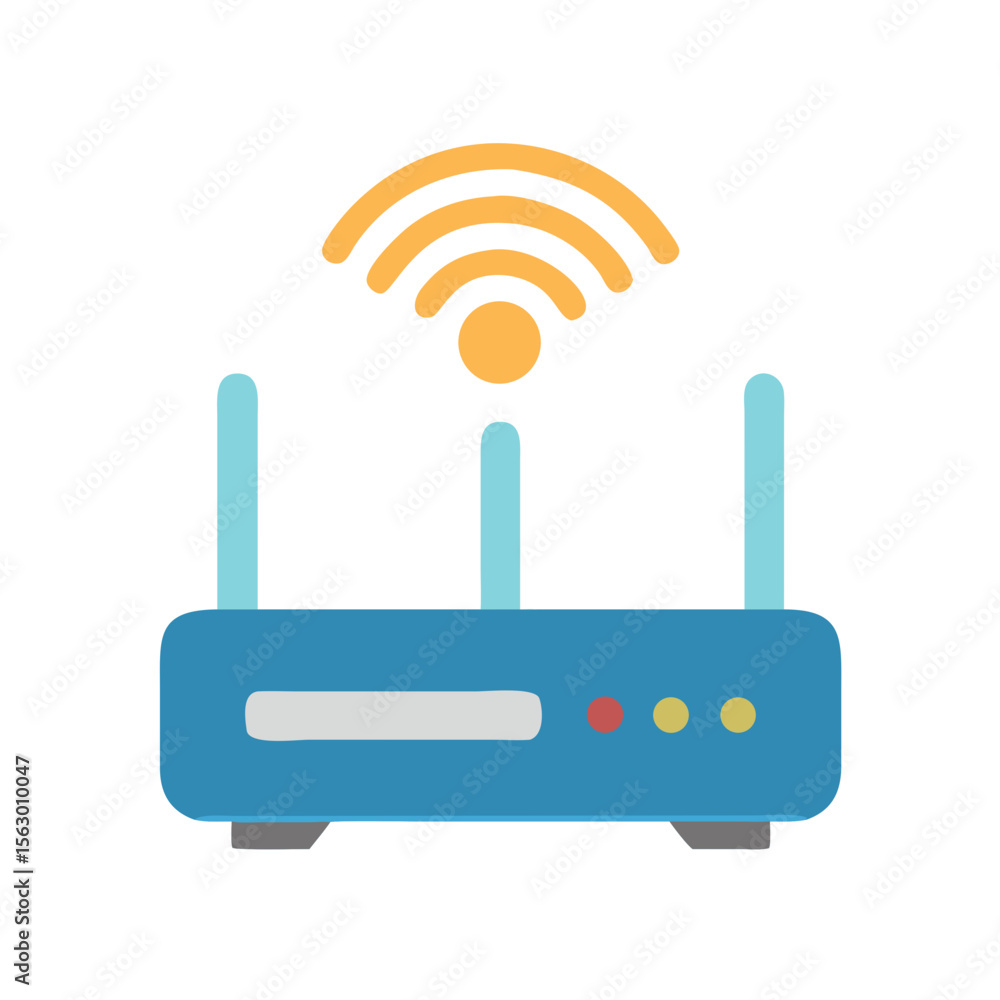 Poster modern wifi router symbol on a black background design