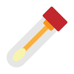 Swab Test Vector Flat Icon Design