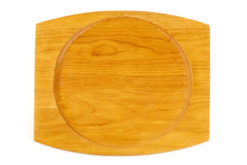 Wooden Serving Tray, Isolated on white background