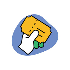 Match Ticket Icon vector stock illustration