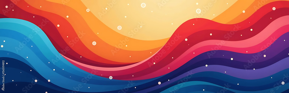 Poster abstract colorful art background vibrant colors fluid shapes perfect design web