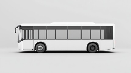 White bus side profile