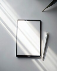 tablet pc on the table