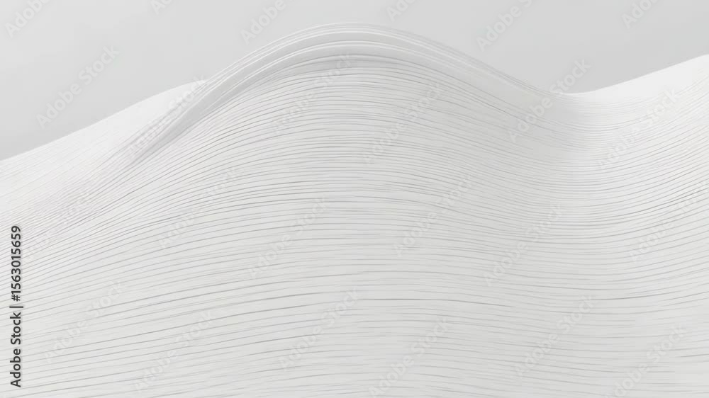 Poster wavy white lines create an abstract background texture, showcasing a modern and elegant architectura