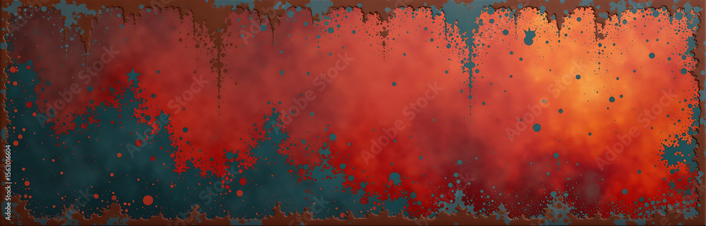 Aufkleber weathered rust color dominates textured abstract design featuring distressed metal pattern bold vibrant