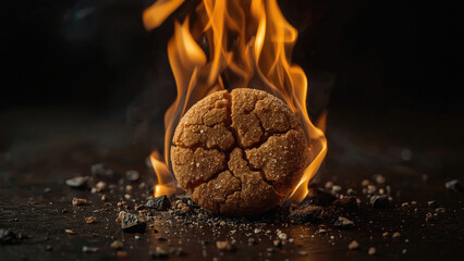 Traditional Cornish Fairing Ginger Biscuit From Cornwall England With Spiced Flavor and Crunchy Texture.