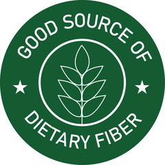 Good source of dietary fiber green label