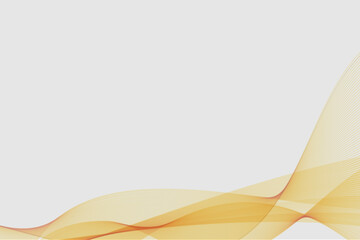 Abstract Orange Wavy Lines on Grey Background