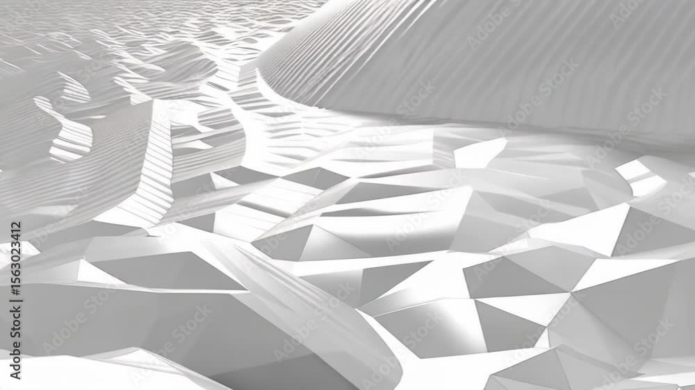 Poster a low poly white surface of triangles creates an abstract geometric background texture