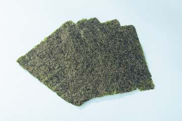 Fototapeta premium Seaweed slices are laid flat on the desktop