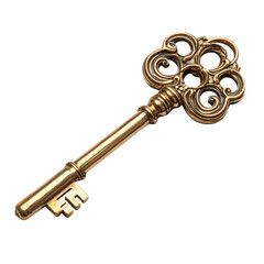 beautiful key on transparent background