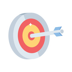 Check this isometric icon featuring advertising target indicator