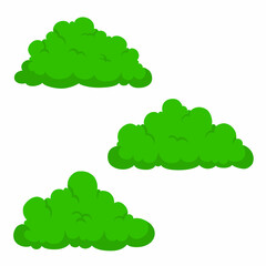 collection of green bush theme designs, vector files