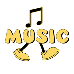 Illustration of liveliness and rhythm, music.