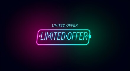 Glowing limited offer countdown timer for e-commerce promotional banner design