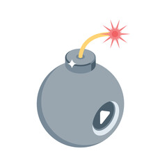 Check this isometric style icon showing marketing risk alert