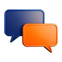  Two Colorful Chat Speech Bubbles