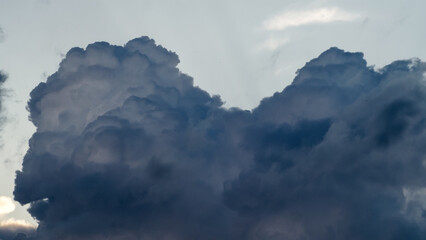 Vue rapprochée de cumulonimbus