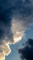 Vue rapprochée de cumulonimbus