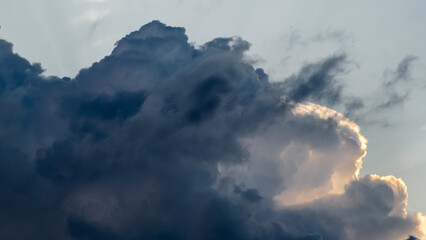 Vue rapprochée de cumulonimbus