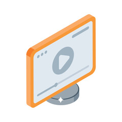 Have a look at this isometric style video promotion icon