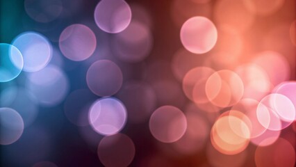 Abstract Bokeh Lights Background with Blue, Purple, and Orange Tones