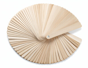 Wooden Craft Fan Array of Tongue Depressors in Fan Shape