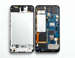 Smartphone Exploded View Internal Components & Circuitry
