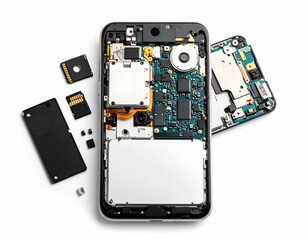 Smartphone Exploded View Internal Components and Parts