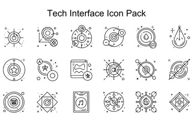 Obraz premium Tech Interface Icon Pack